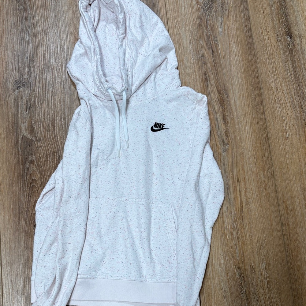 Nike White Hoodie with Black Logo